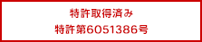 特許取得済み
特許第6051386号
